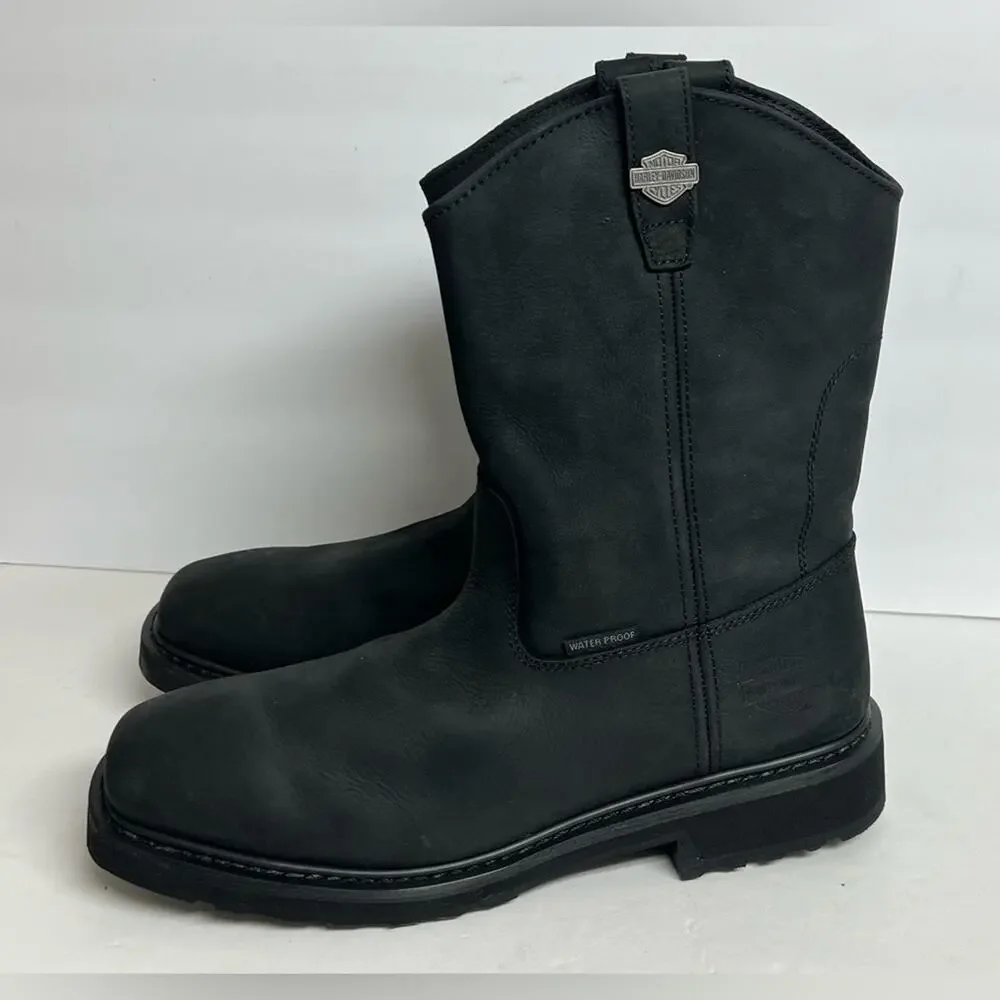 NEW Harley Davidson Men's Altman Waterproof Western Work Boots - Soft Toe 12M